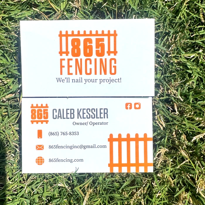 865 Fencing: Business cards