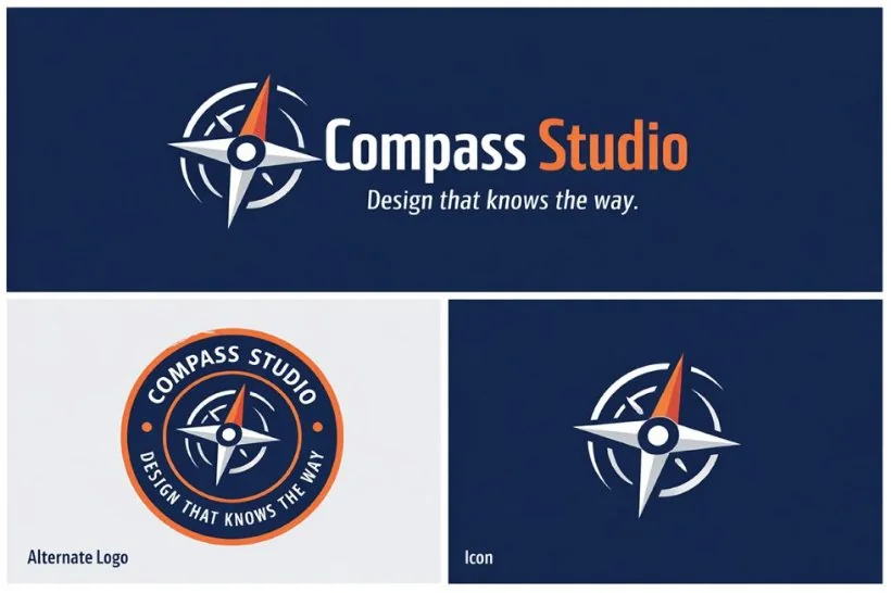 ChatGPT's attempt at the Compass Studio logo.
