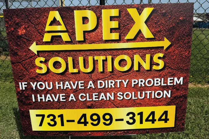 Apex Solutions: Yard sign, front