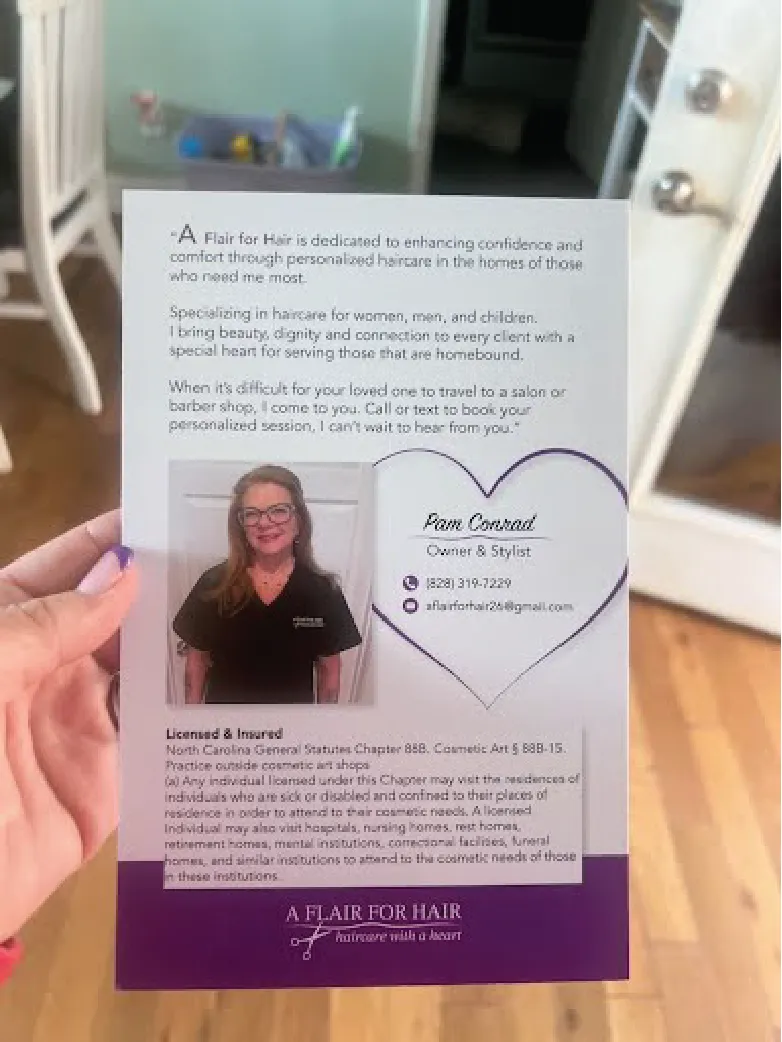 A Flair For Hair: Flyer, back