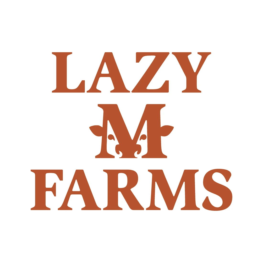 Lazy M Farms Main Logo, branding by Compass Studio.