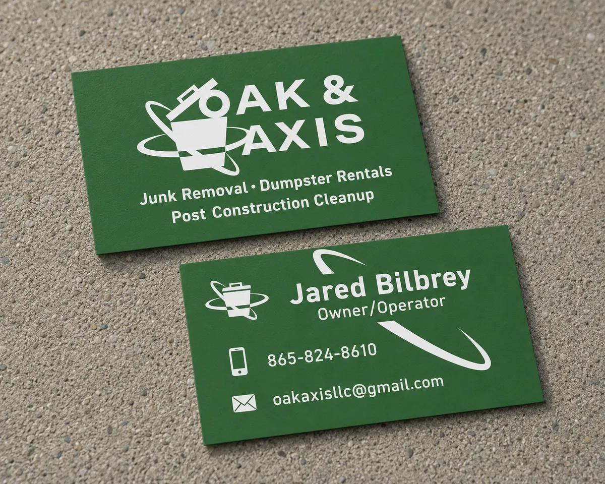 Oak and Axis: Business card